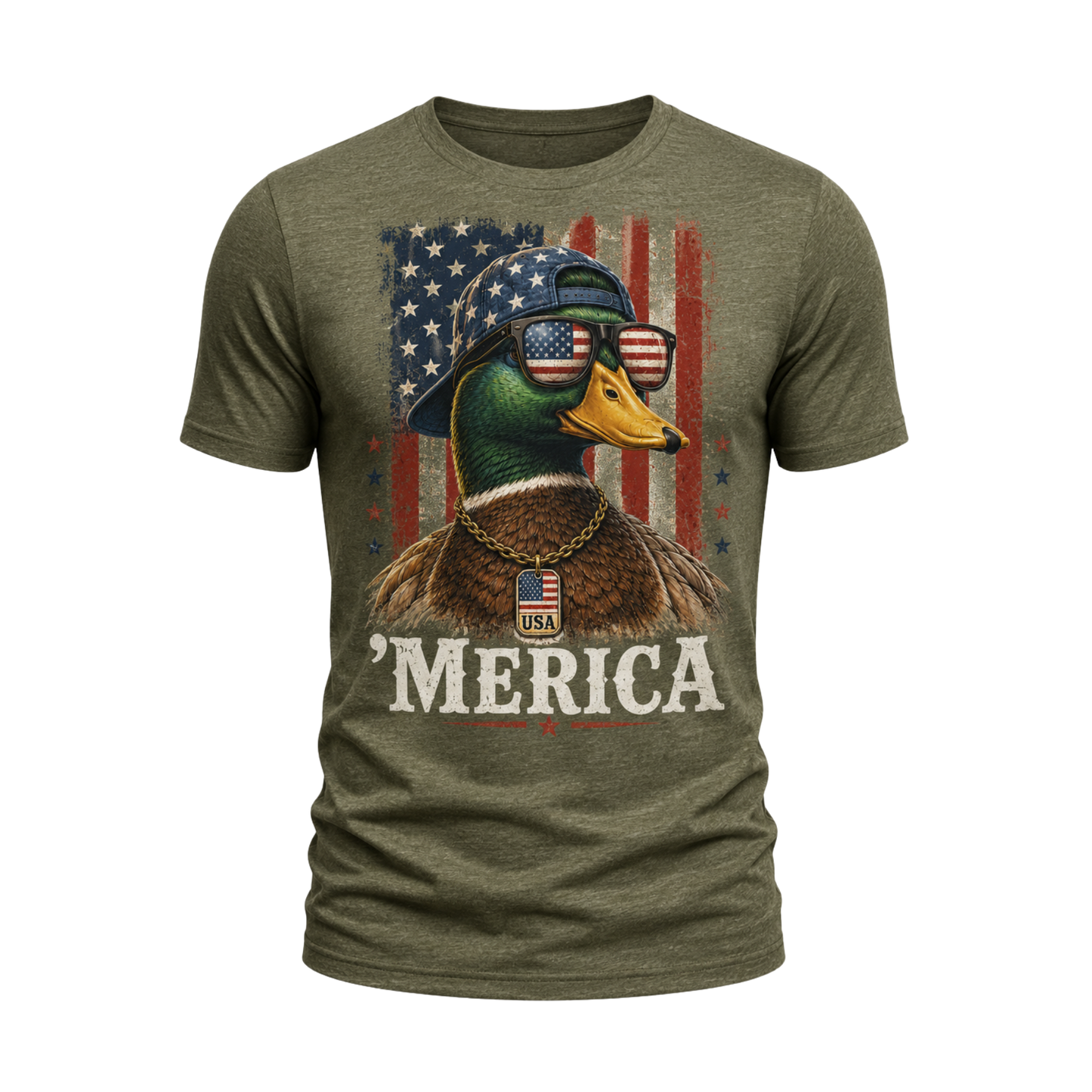 'Merica Duck T-Shirt - America 250 Patriotic USA Tee