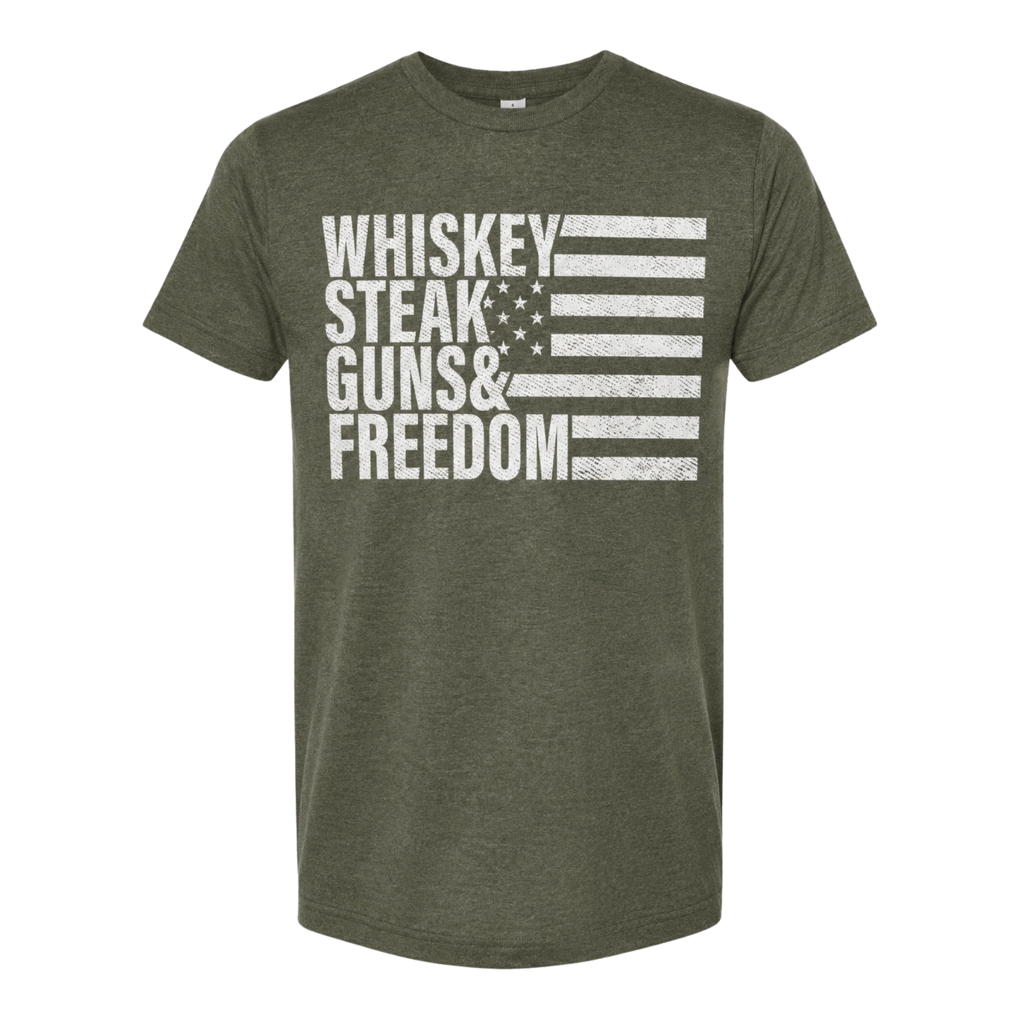 Whiskey Steak Guns & Freedom T-Shirt - America 250 Patriotic Tee