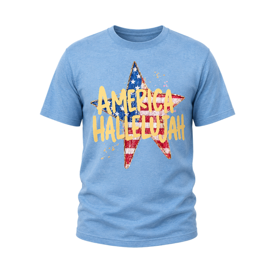 America Hallelujah T-Shirt - America 250 Patriotic Tee