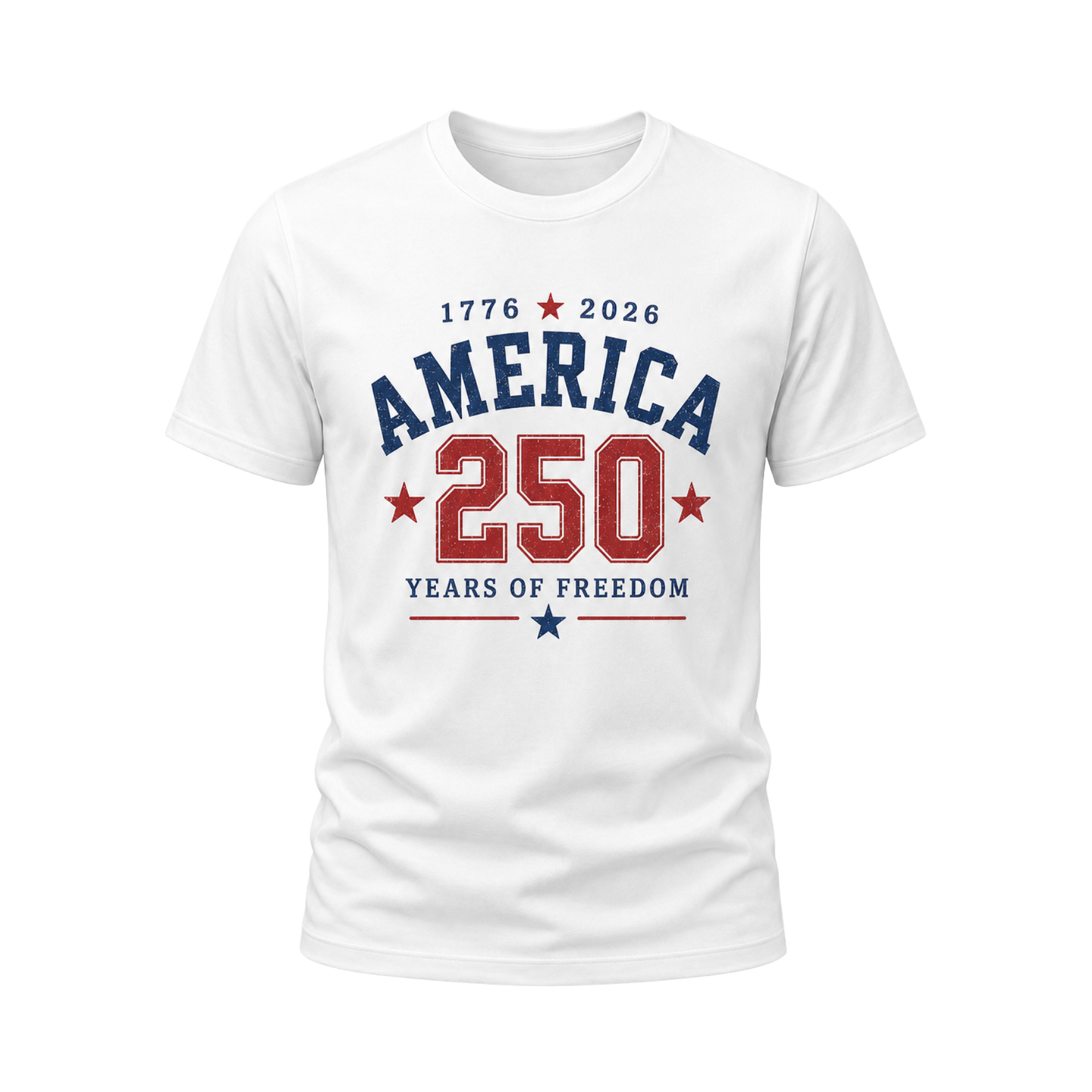 America 250 Years of Freedom T-Shirt - 1776-2026 Collegiate Patriotic Tee