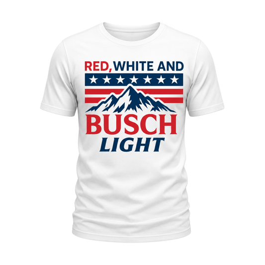Red, White and Busch Light Tee