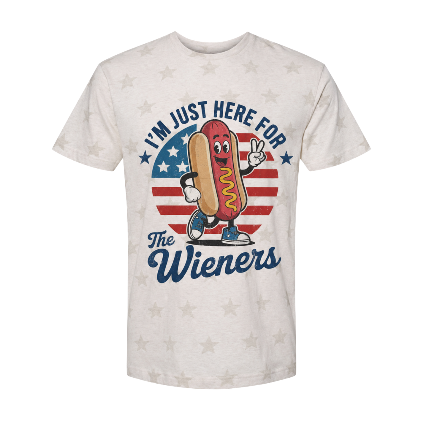 I'm Just Here for the Wieners T-Shirt - America 250 July 4th Tee